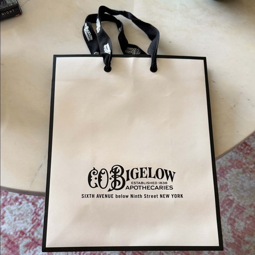 C.O. Bigelow White & Black Logo Gift Bag - Women Bags